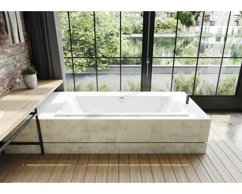 Rechthoekige badkuip KALDEWEI ASYMMETRIC DUO 740 80 x 170 cm alpinewit glanzend antislip coating 274030000001
