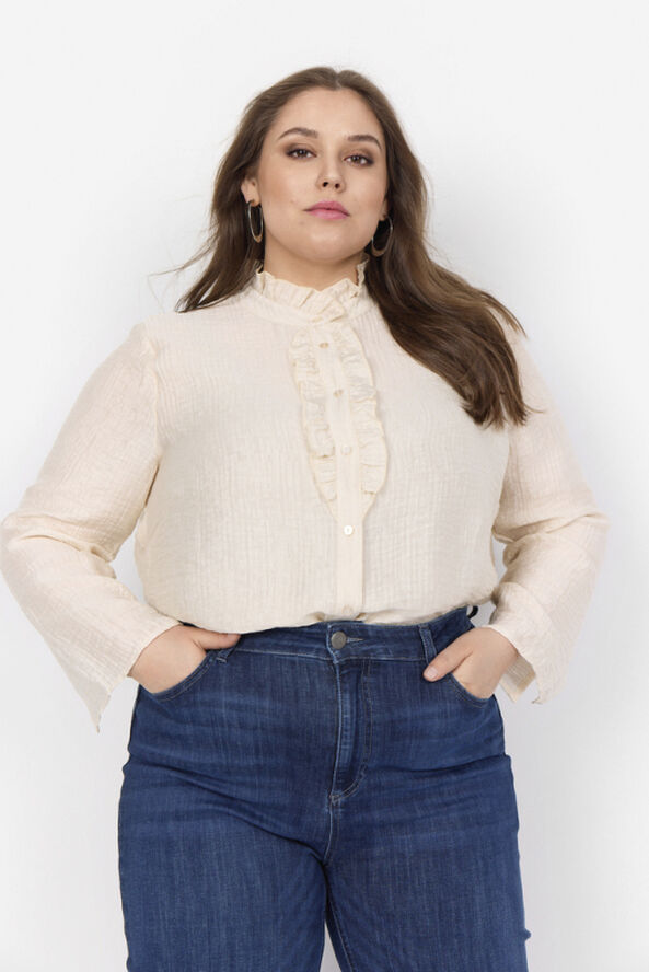 Wasabiconcept Curvy WA-CAYSA 8 Skjorte Creme 1620 cream