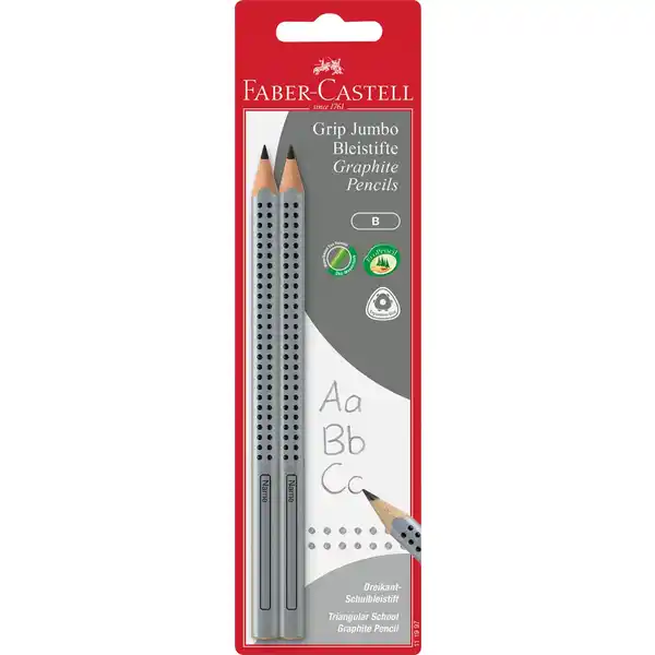 Bleistifte Jumbo GRIP, 2er Blisterkarte