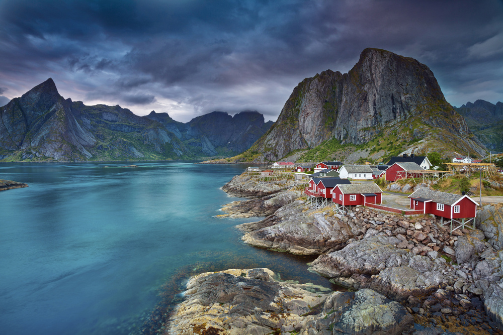 Akustikbild DORF AM FJORD 1 80x120cm, 7kg