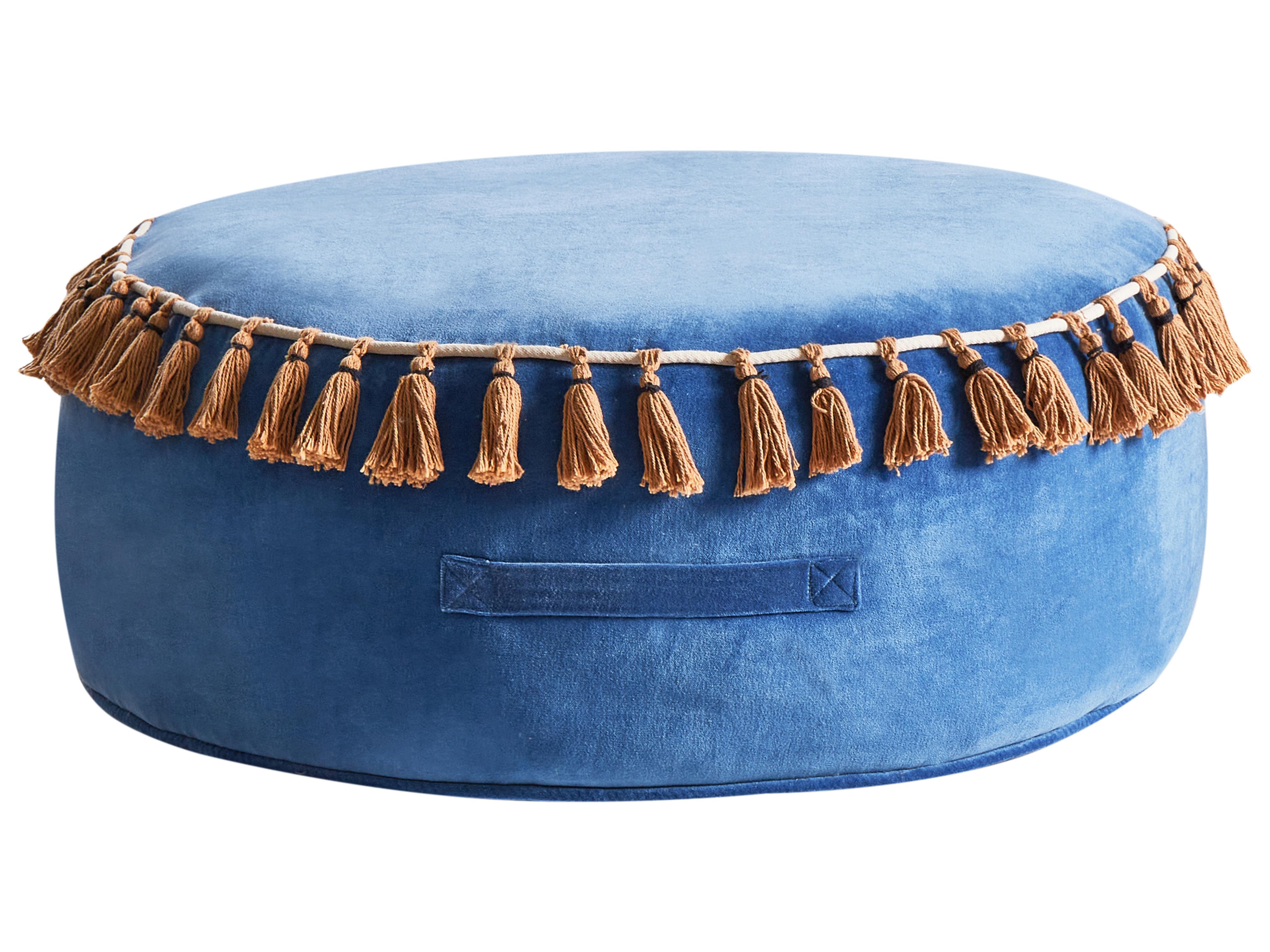 Poef GOTHA Fluweel Blauw