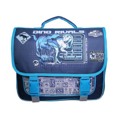 Cartable Jurassic World - 38 cm - 2 compartiments - bleu - Bagtrotter