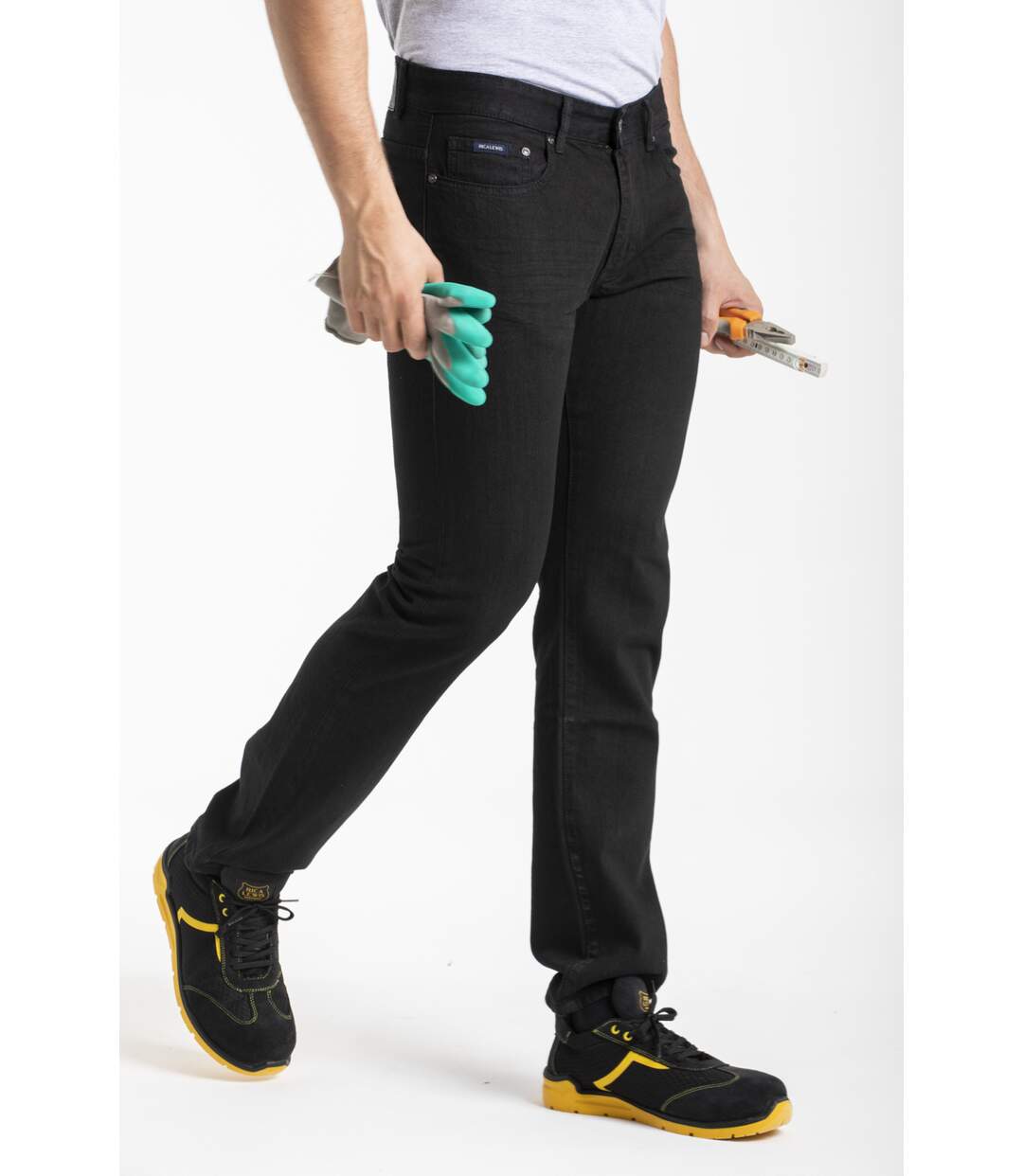 Jeans de travail coton coupe confort noir NOIR