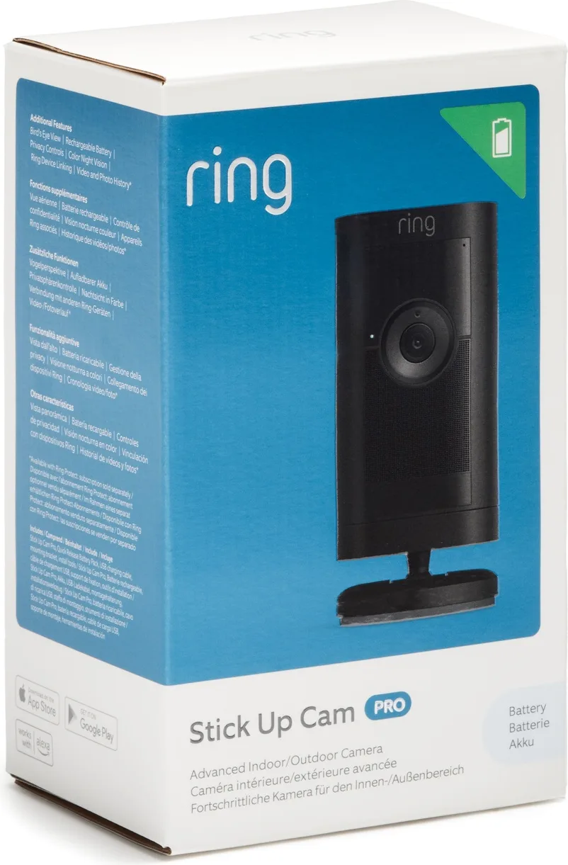 Ring Stick Up Cam Pro Battery Noir Caméra de surveillance