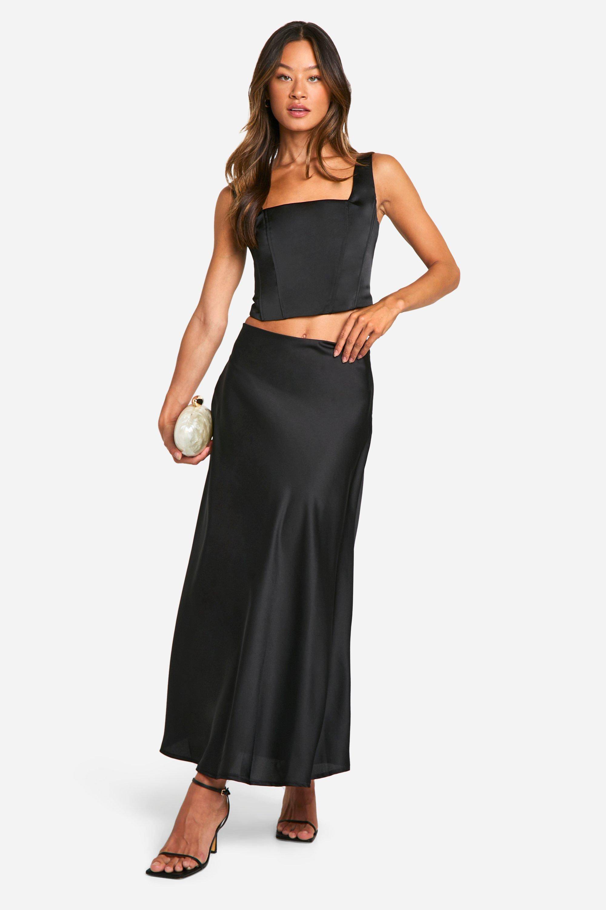 boohoo Jupe midaxi en satin style slip