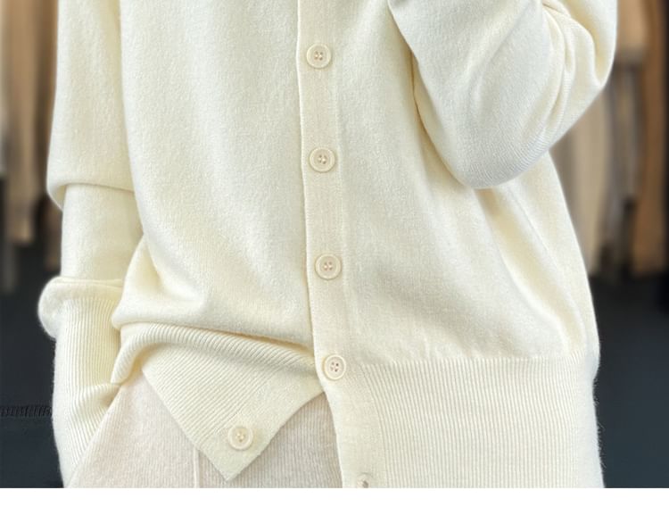 Weelop - Effen Cardigan met Ronde Hals en Knoopjes
