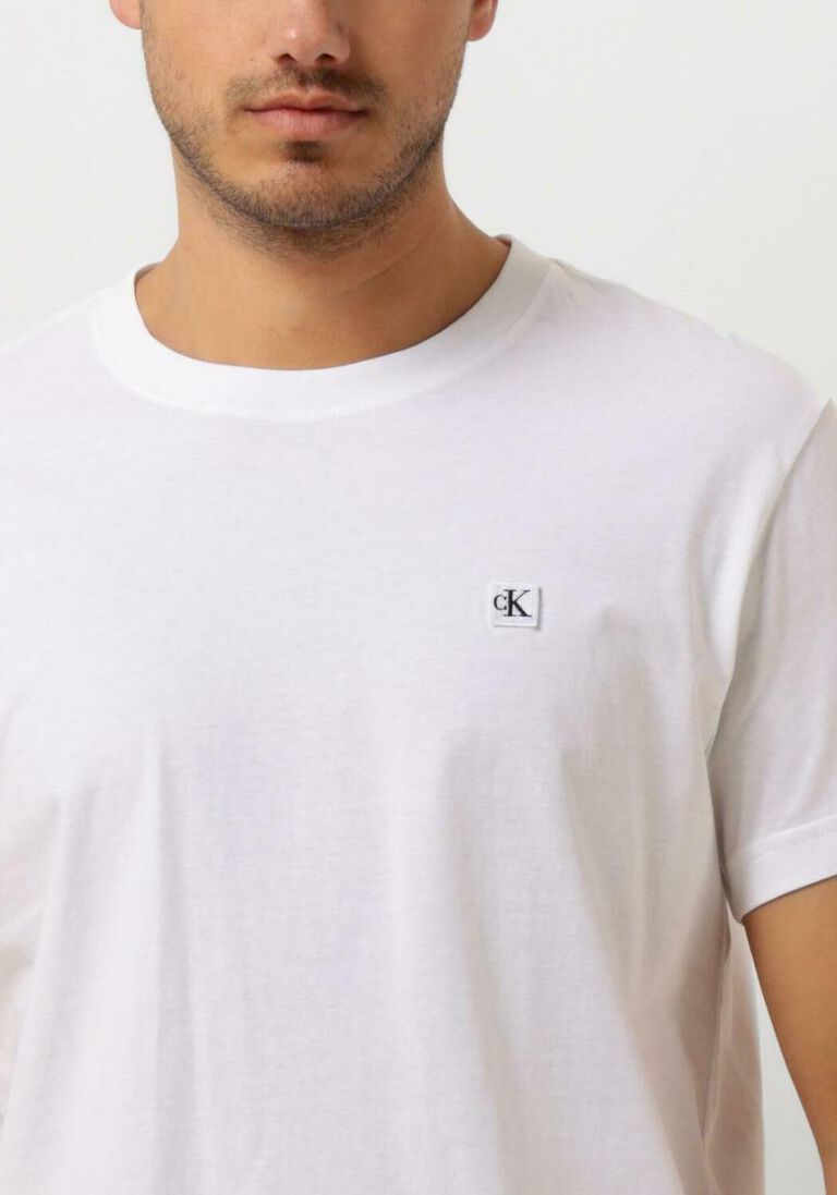 CALVIN KLEIN witte calvin klein t-shirt ck embro badge tee