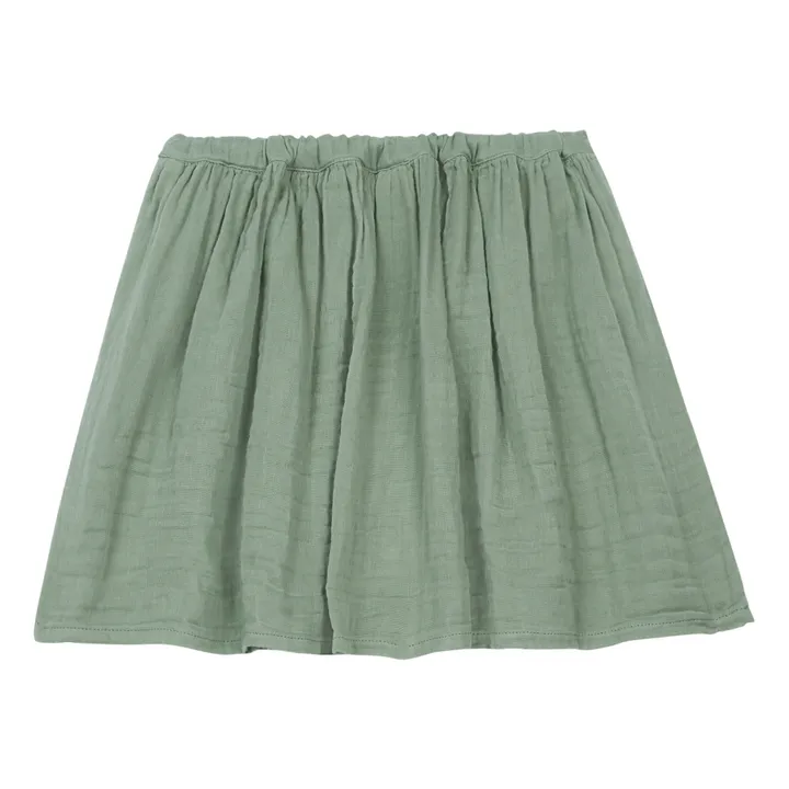 Numero 74 Jupe Courte Ava Coton Bio | Vert argile