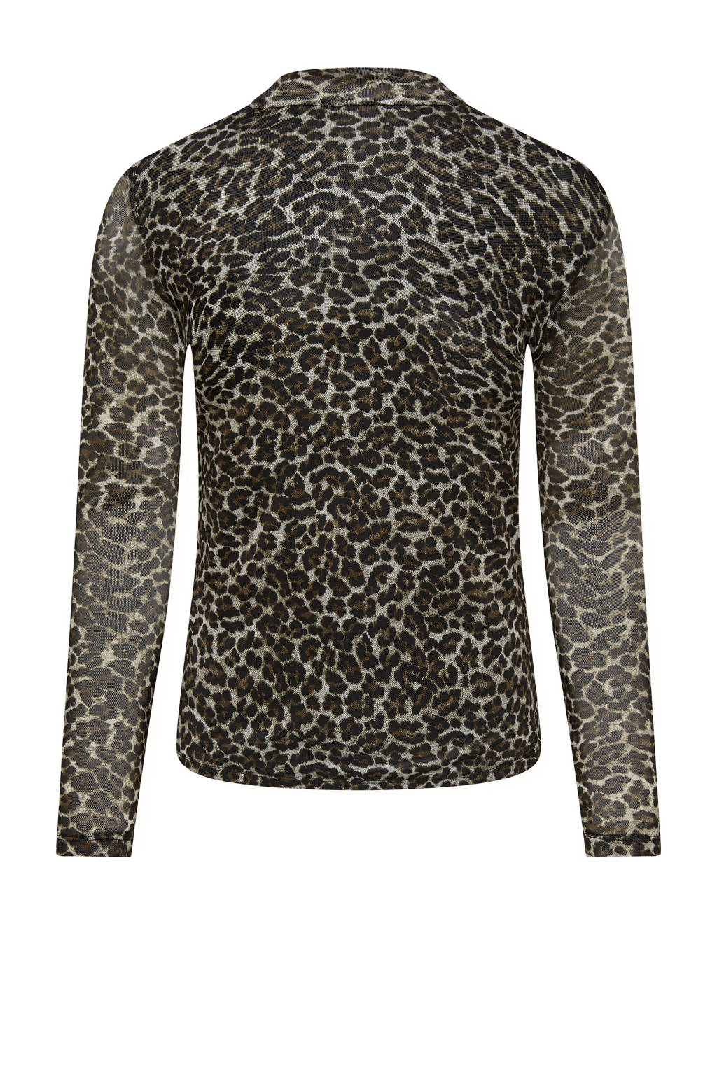 ONLY longsleeve met panterprint bruin