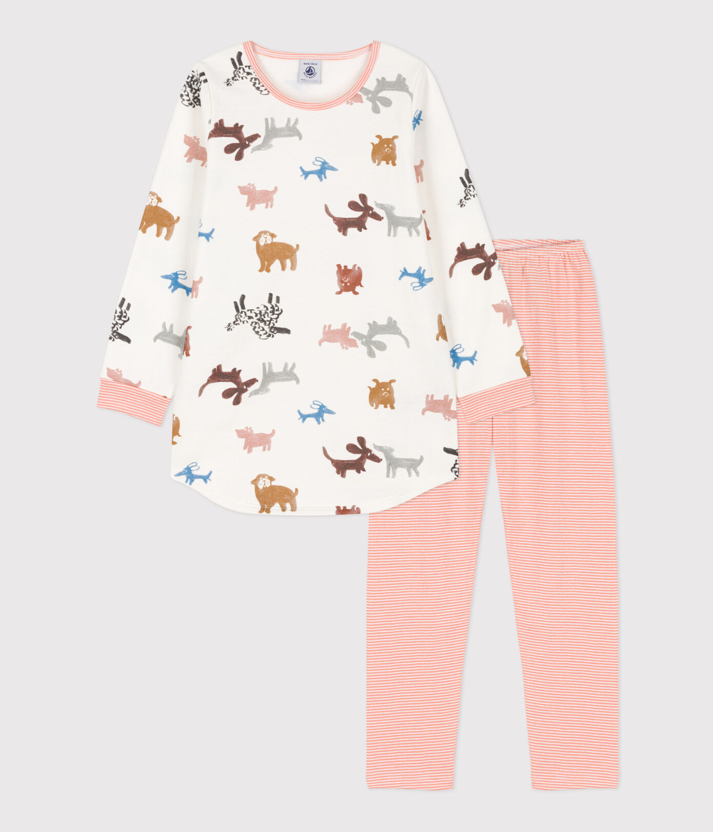 Chemise de nuit chien petite fille en molleton
