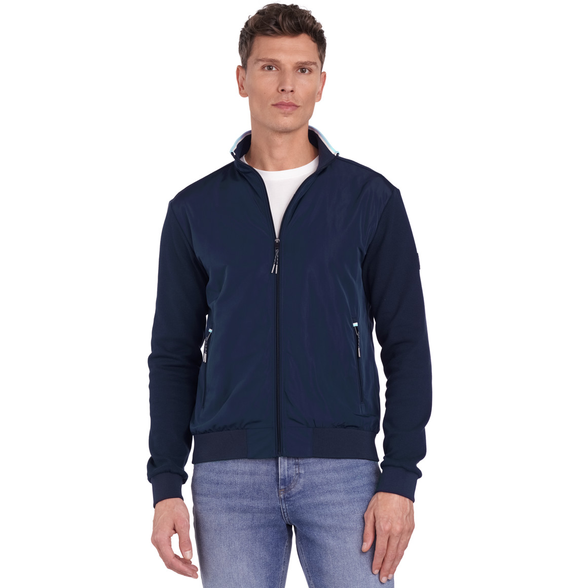 VanVaan Herren Blouson in Unifarben dunkelblau