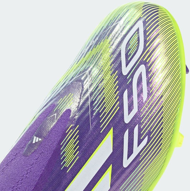 adidas Uniseks-Kind F50 LEAGUE Laceless Firm Ground Football Boots Kids, Purple Rush/Cloud White/Lucid Lemon, 30 1/2 EU