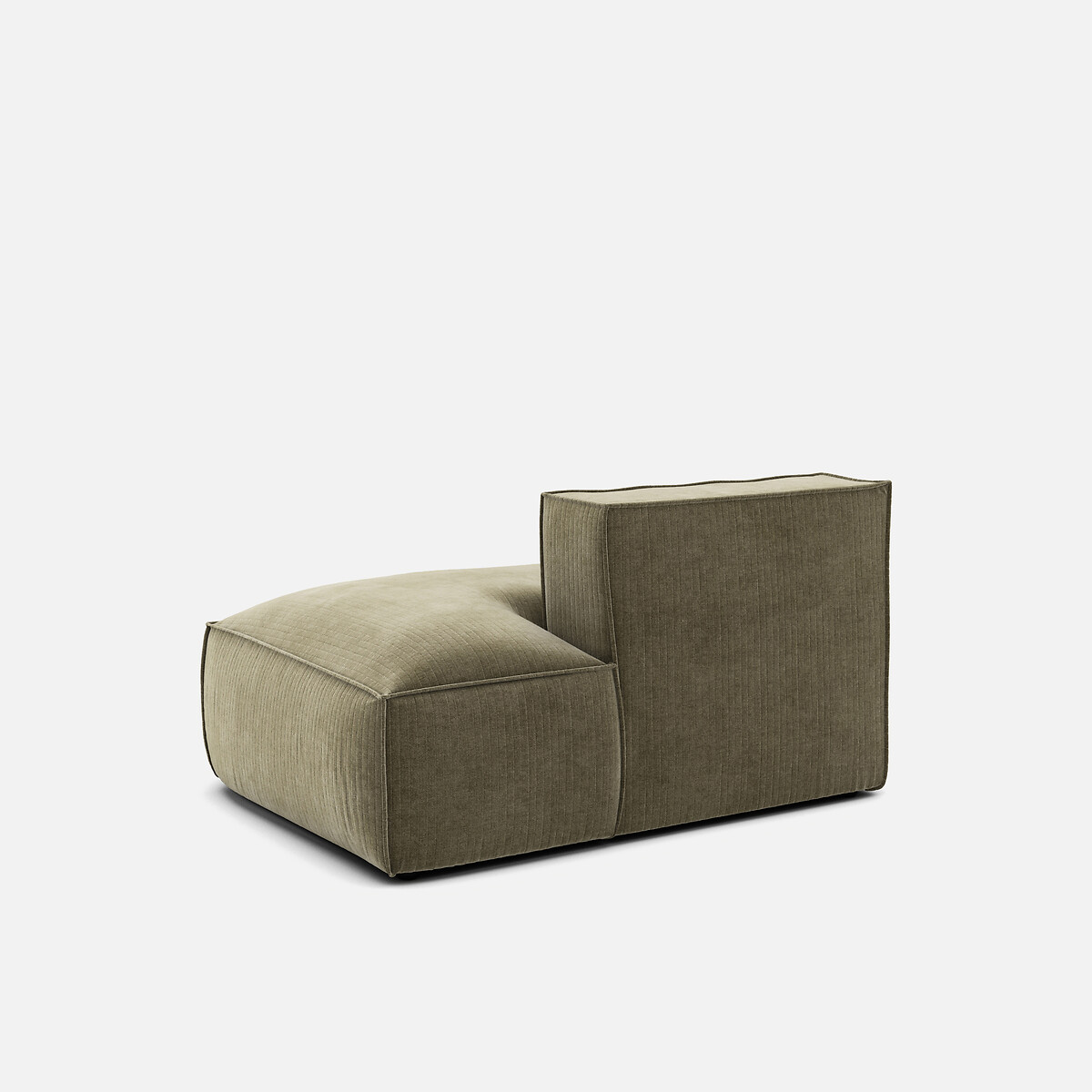 LA REDOUTE INTERIEURS<br>Sofá lounge, direito, veludo vintage, Seven