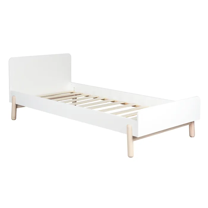 Pack Lit Avec Matelas Gabby Blanc 90x190 Cm Ensemble literie