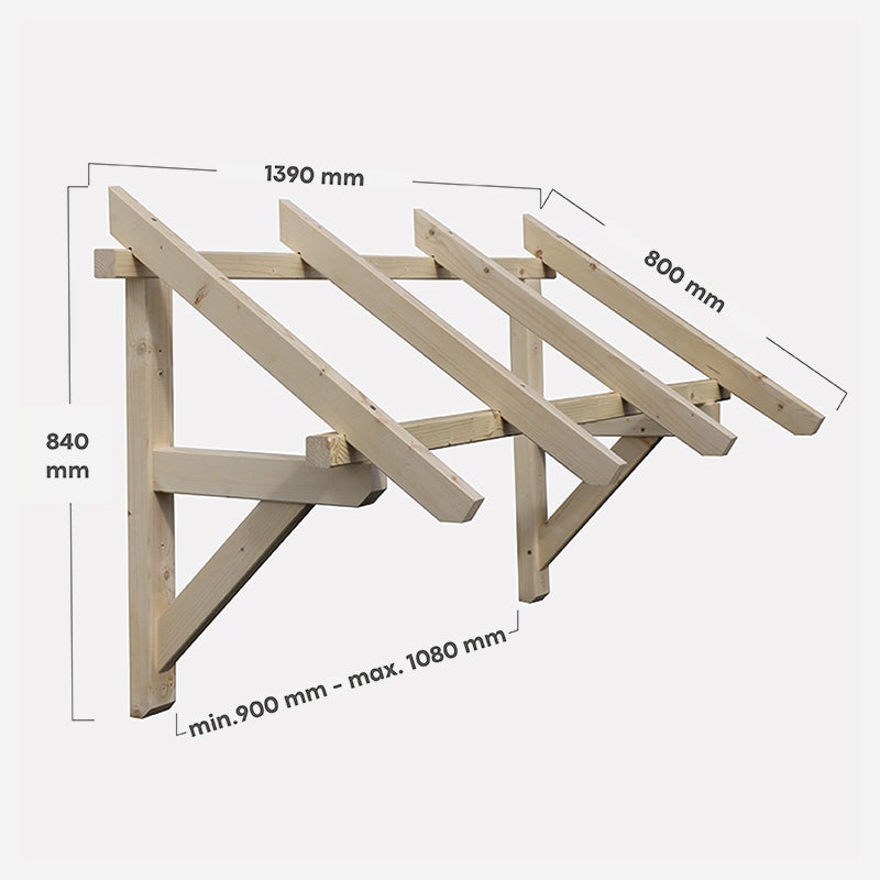 Luifel voor toegangsdeur 139cm
