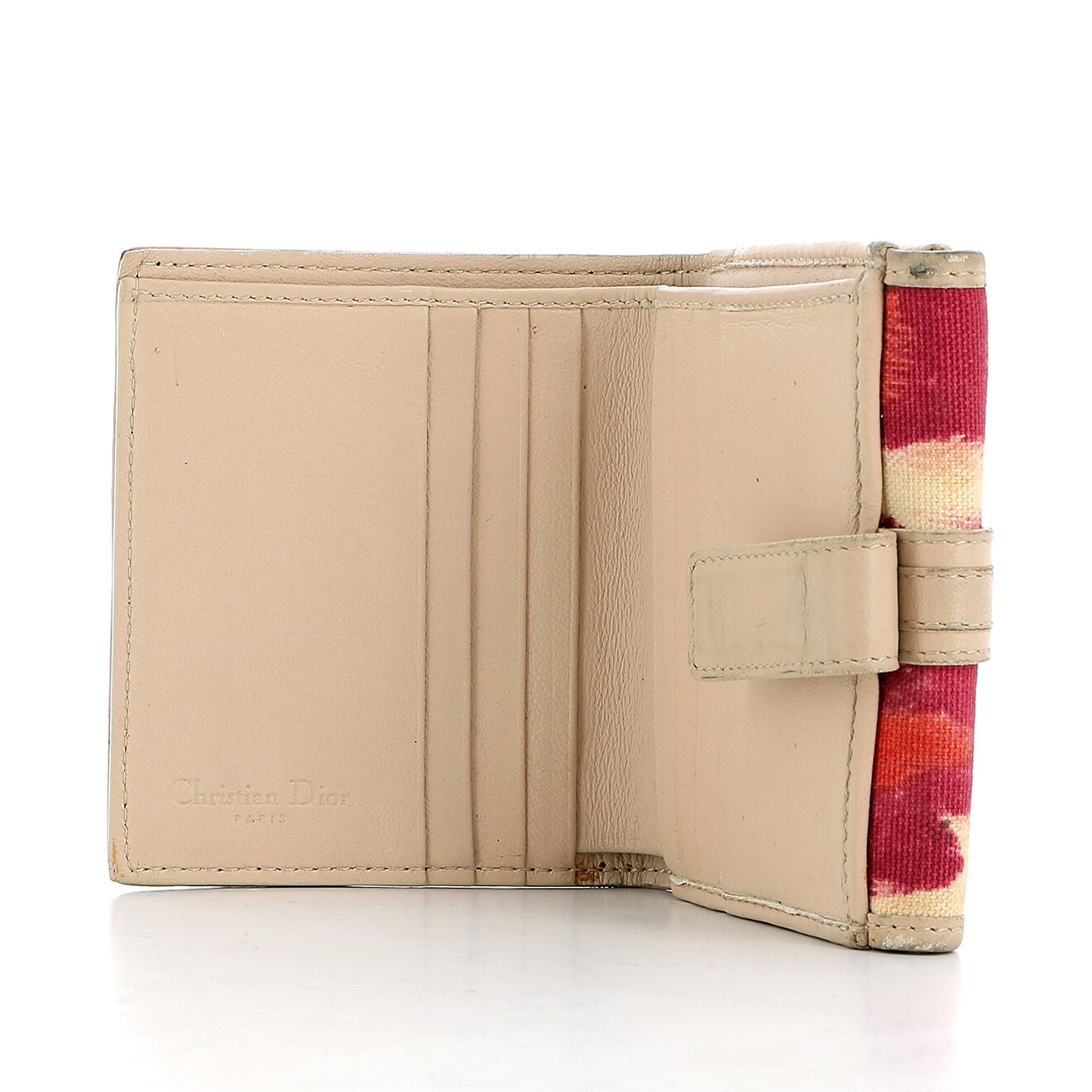 Dior Porte-monnaie Dior en Toile rose - Très bon état - 10.5x2 cm