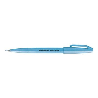 Pentel Arts Brush Sign Pen - Feutre pinceau - bleu fluo