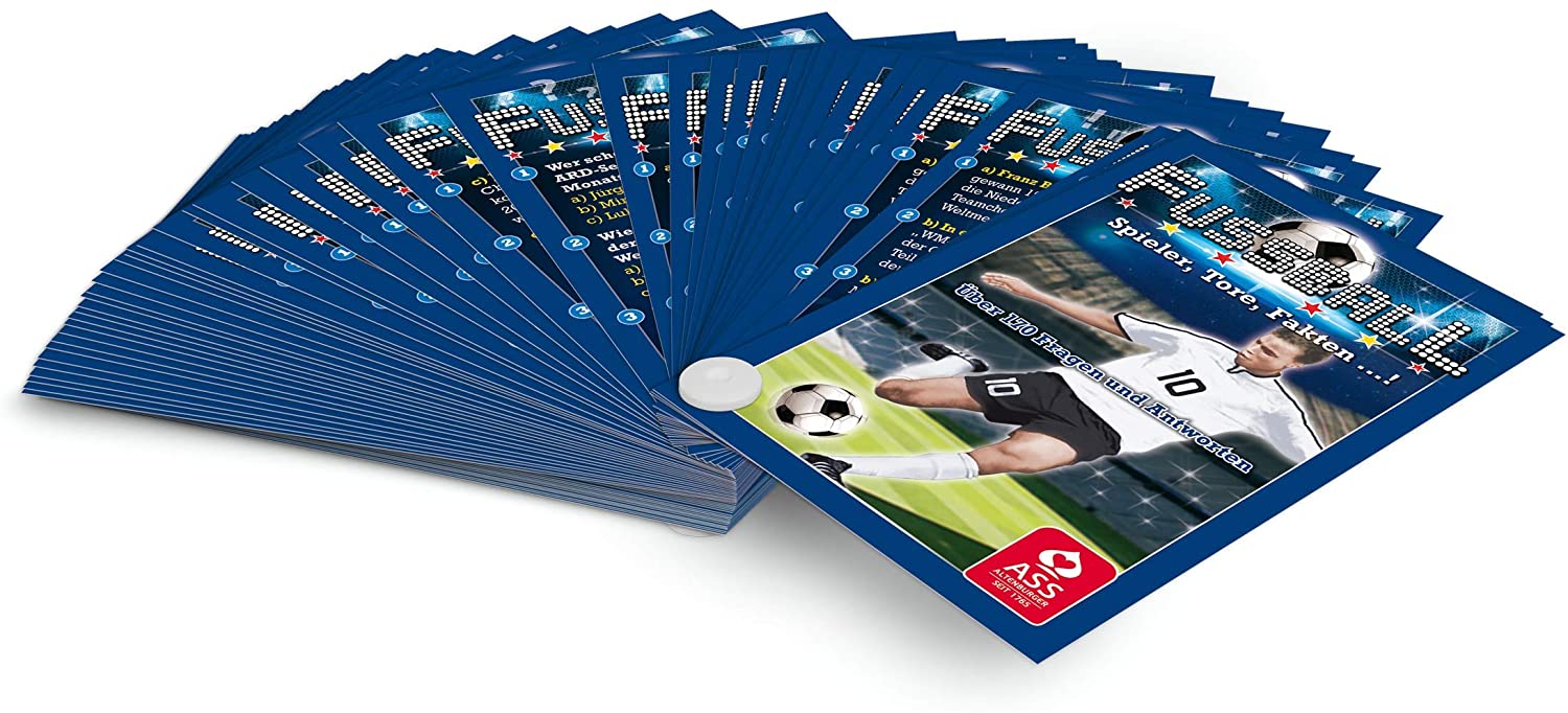 ASS Altenburger 22509800 - Quizspiel Fußball Ratespiel Wissensspiel Kartenspiel