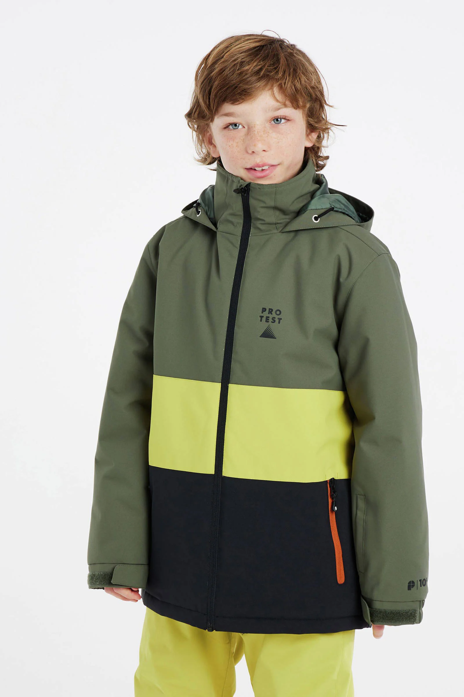 Protest ski-jack PRTSKIMMER JR groen/limegroen/zwart