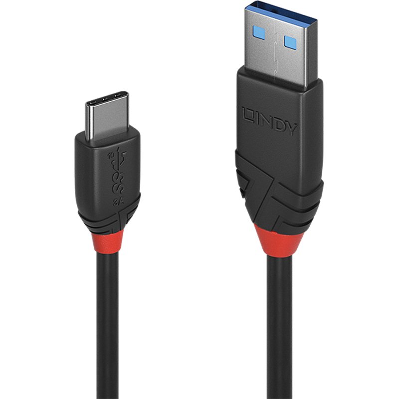 Lindy Câble USB 3.2 Type A vers C de 1m, 10Gbit/s, noir