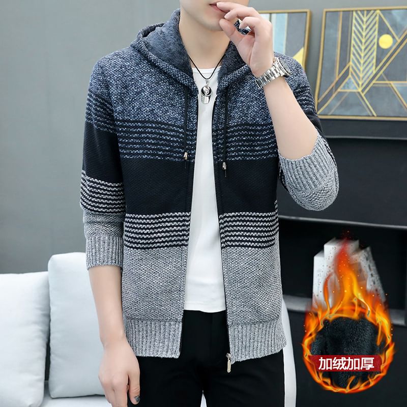 FORSETI - Color Block Fleece-gevoerde hoodie met trekkoord en capuchon en rits