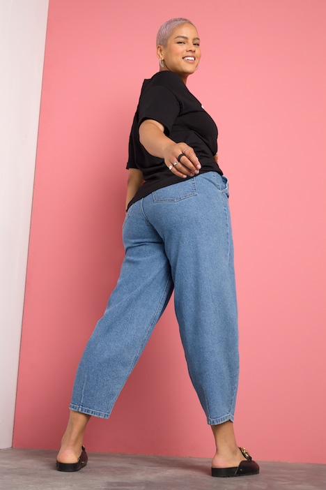 Ballon-Jeans, Wide Fit, Stretchdenim, 5-Pocket, Elastikbund