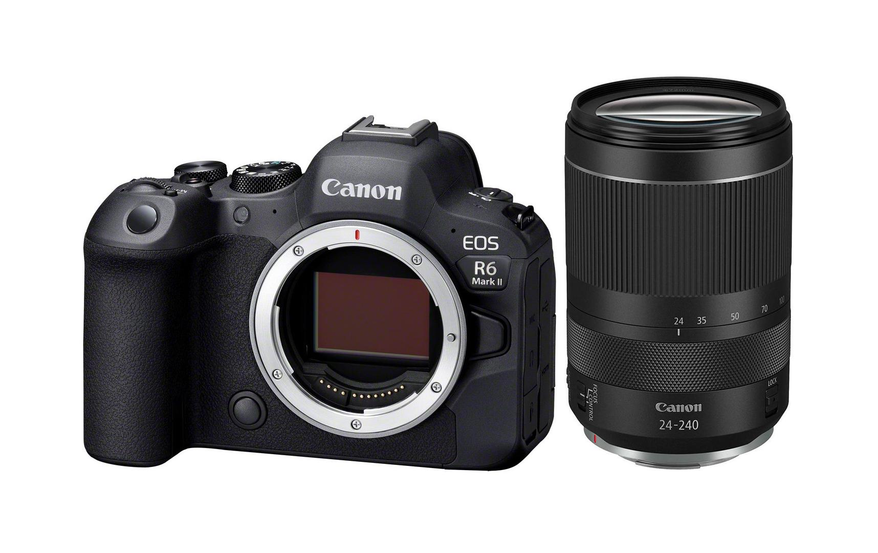 Fotokamera EOS R6 Mark II RF 24-240 Kit<br>Extrem schnelle und leise Vollformatkamera mit professionellen Funktionen für Filmproduktionen mit Zoomobjektiv