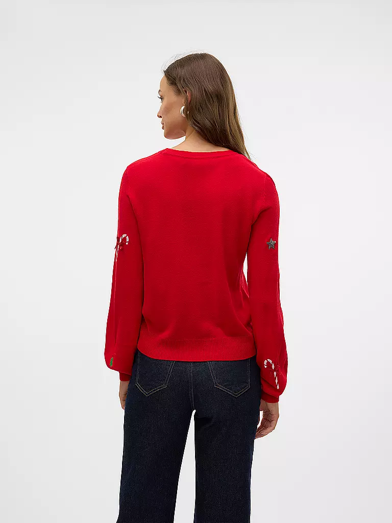 VERO MODA Pullover VMNEWJOLLY rot
