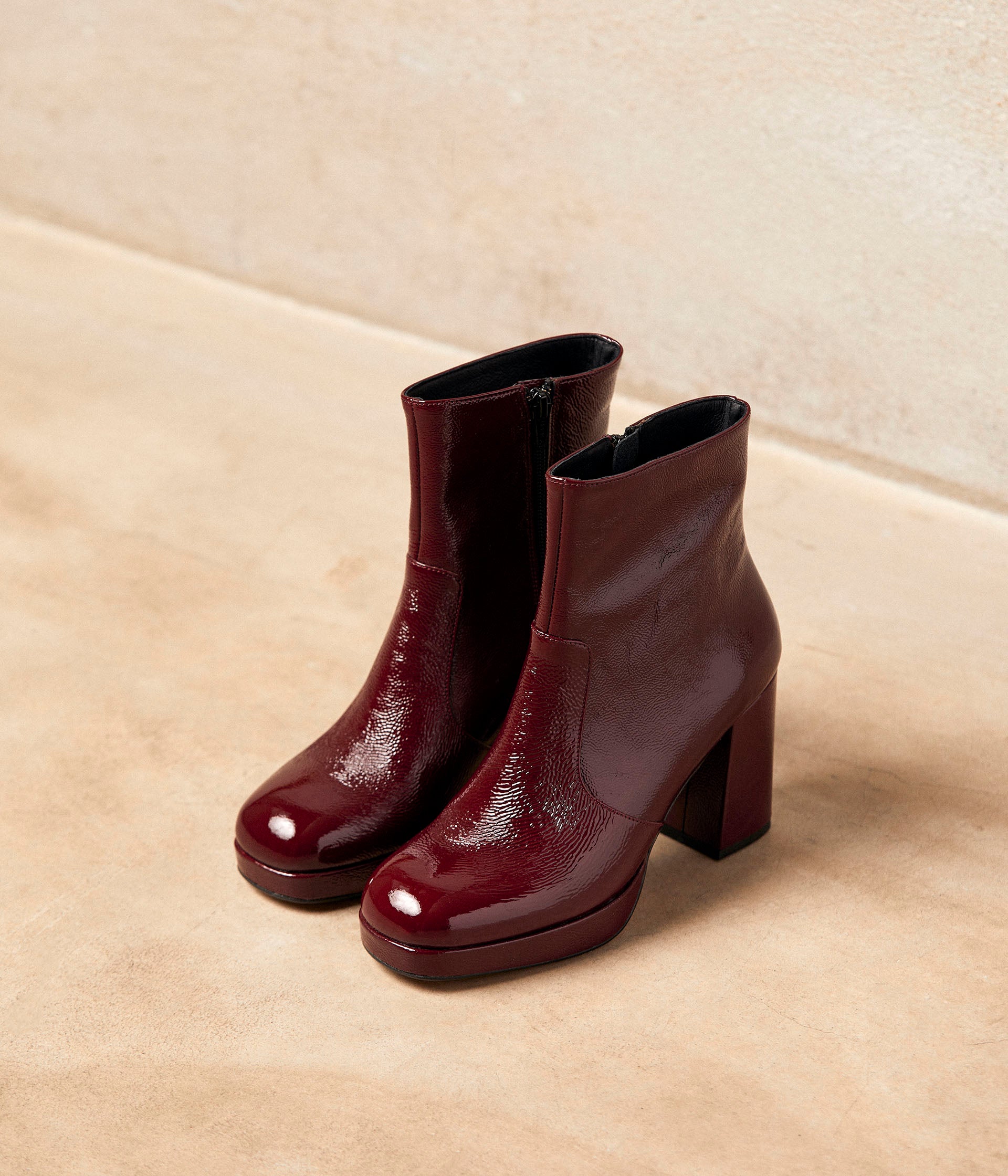 Boots bordeaux verni Alissa