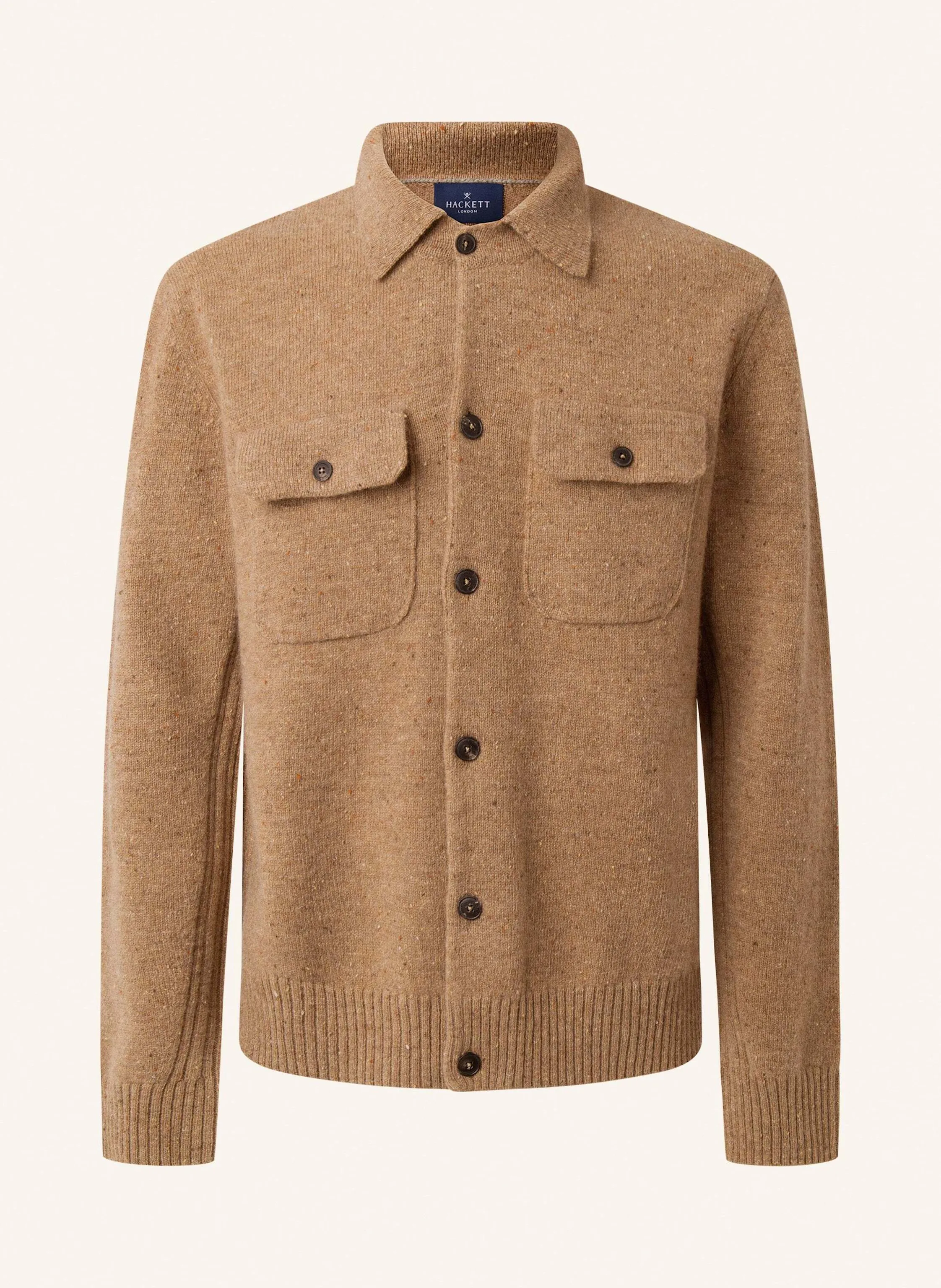 HACKETT LONDON Sweatjacke DONEGAL KNIT OVERSHIRT