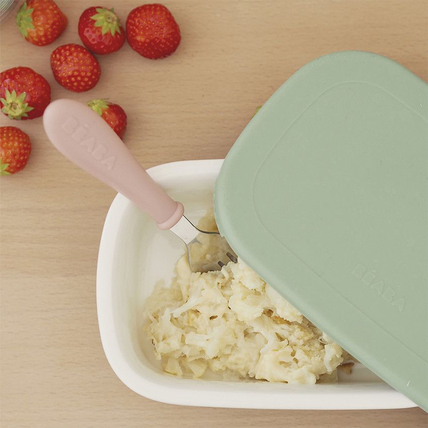 Lunchbox en céramique mineral/sage green - Ecru