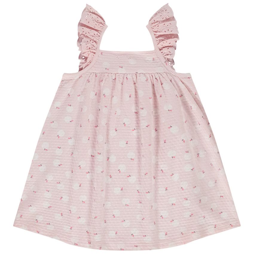 Tunique en jersey cloqué imprimé fantaisie pour bébé fille - Rose