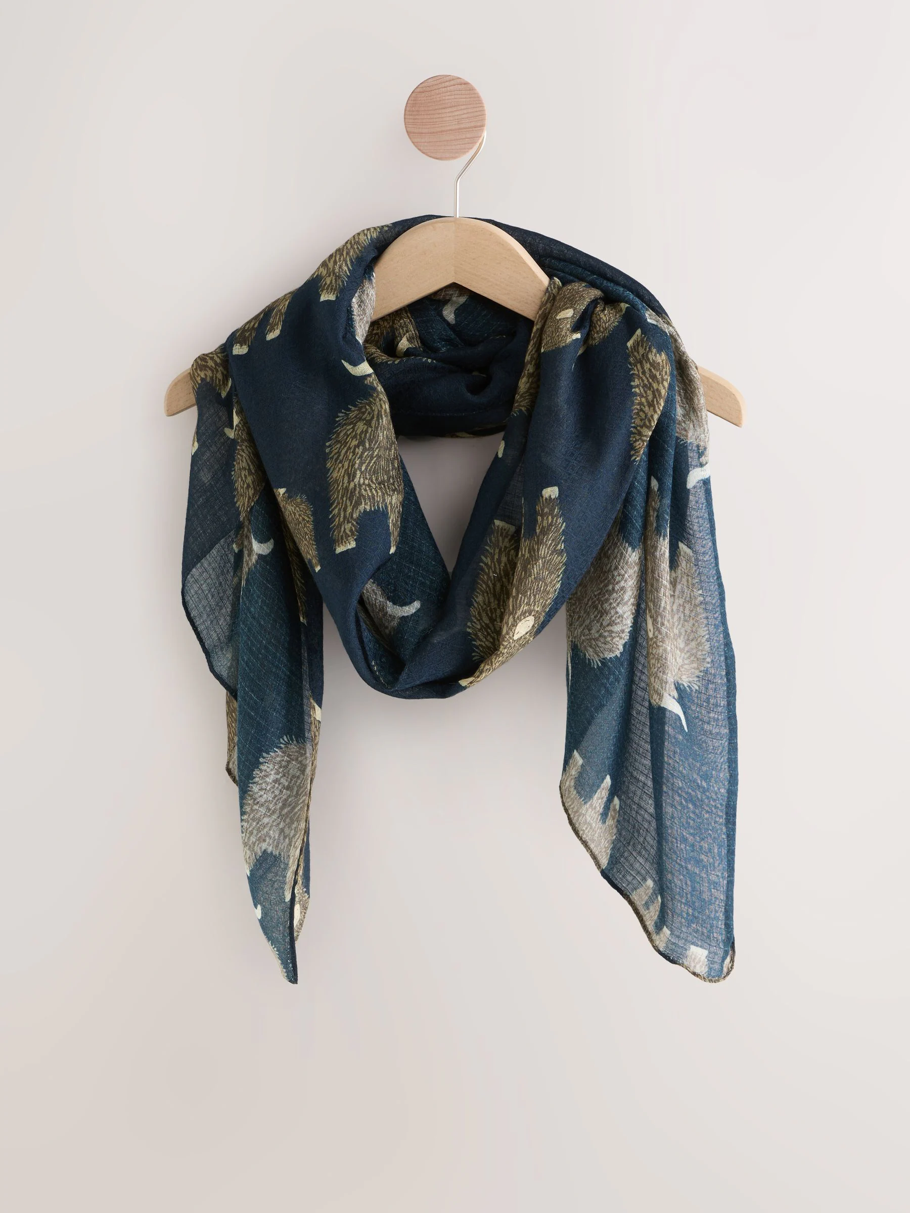 Marineblauwe Hamish-print - Lichte sjaal