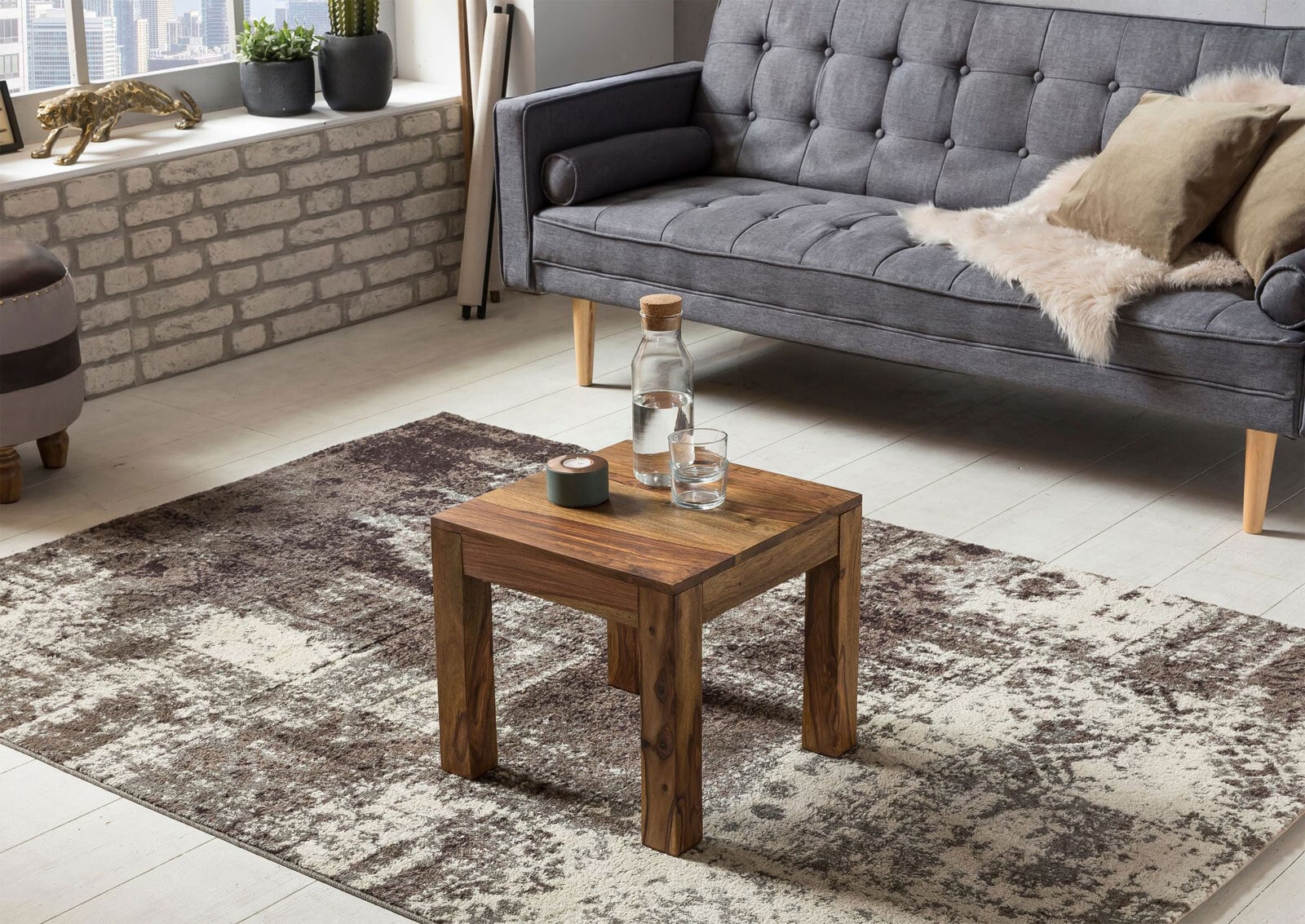 Couchtisch Buk 45x45 Massivholz
