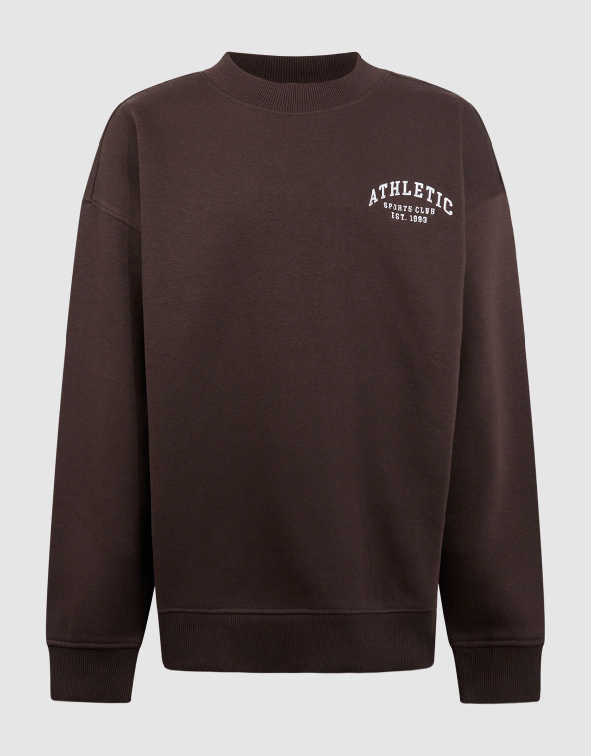 Athletic Artwork Sweater Donkerbruin