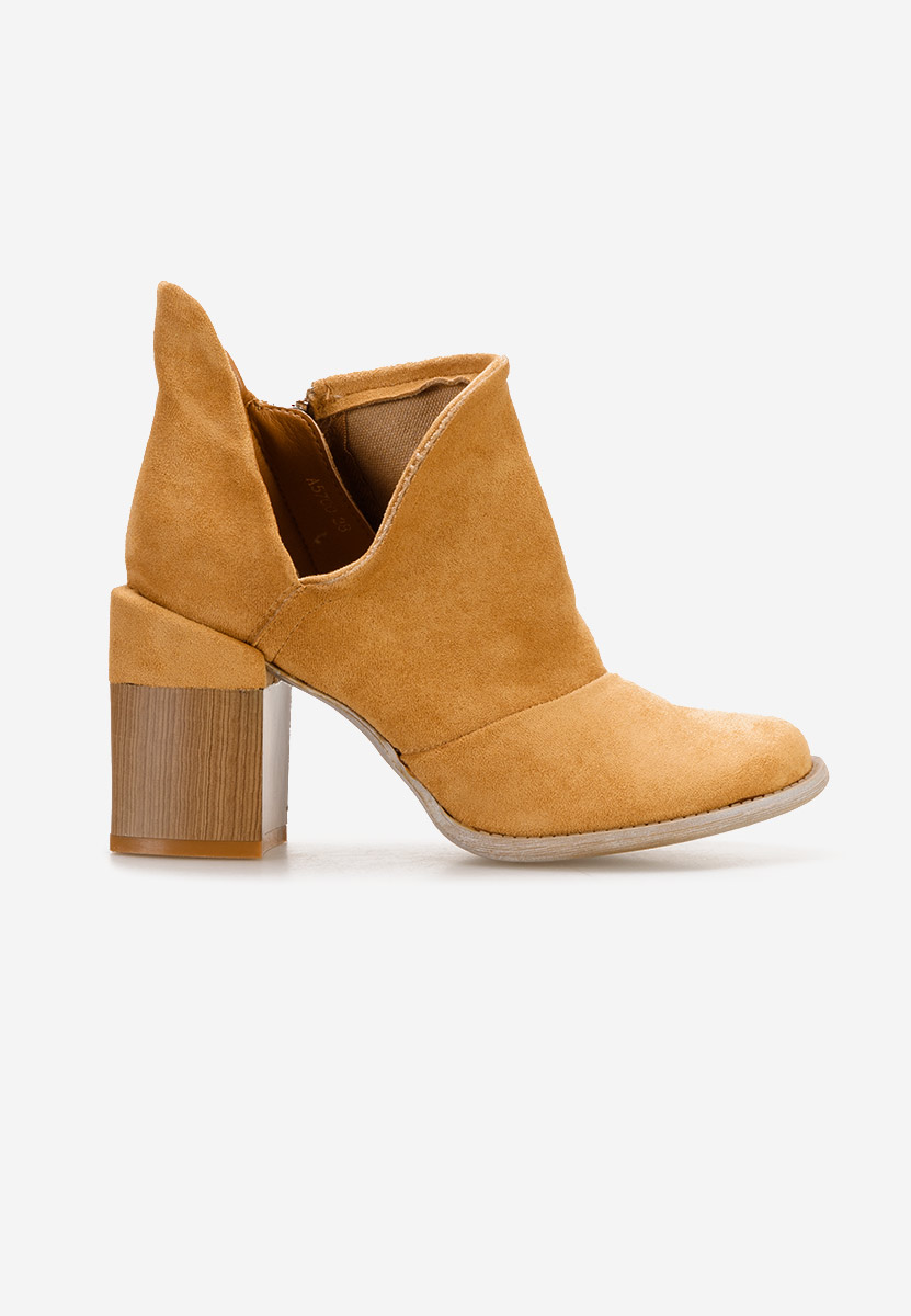 Bottines à gros talon chameau Odeisa
