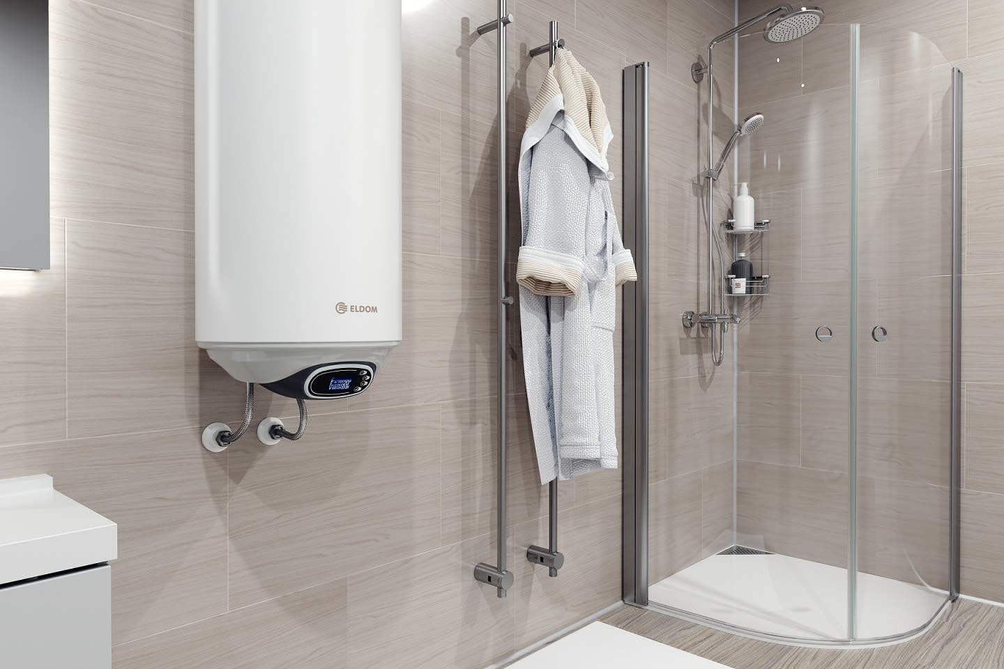 ELDOM Favourite E 120 Liter Boiler, Warmwasserspeicher mit Wi-Fi: Smarter Warmwasserkomfort
