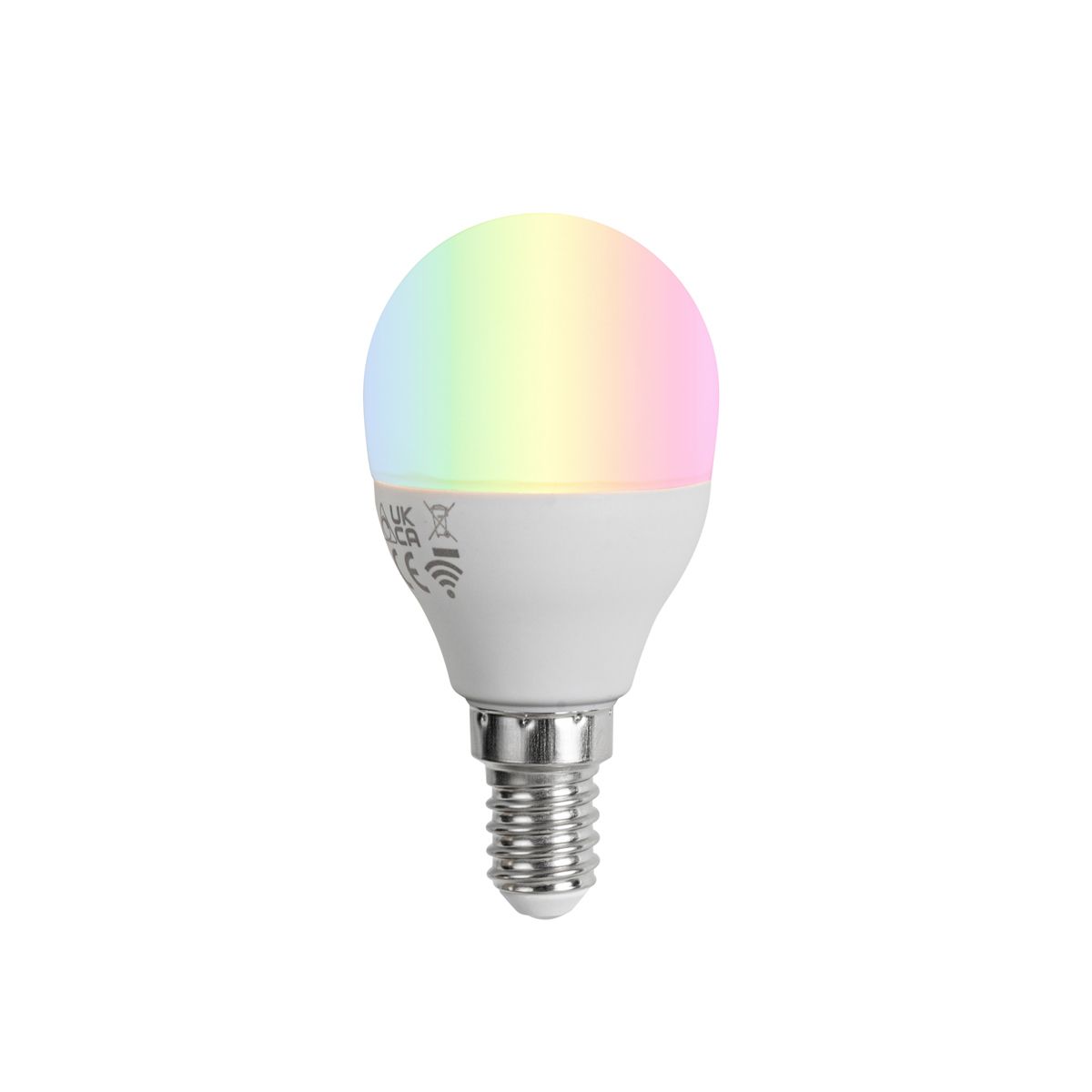 Set van 5 Smart E14 LED lampen G45 opaal RGBW 4.9W 470 lm 2700-6500K
