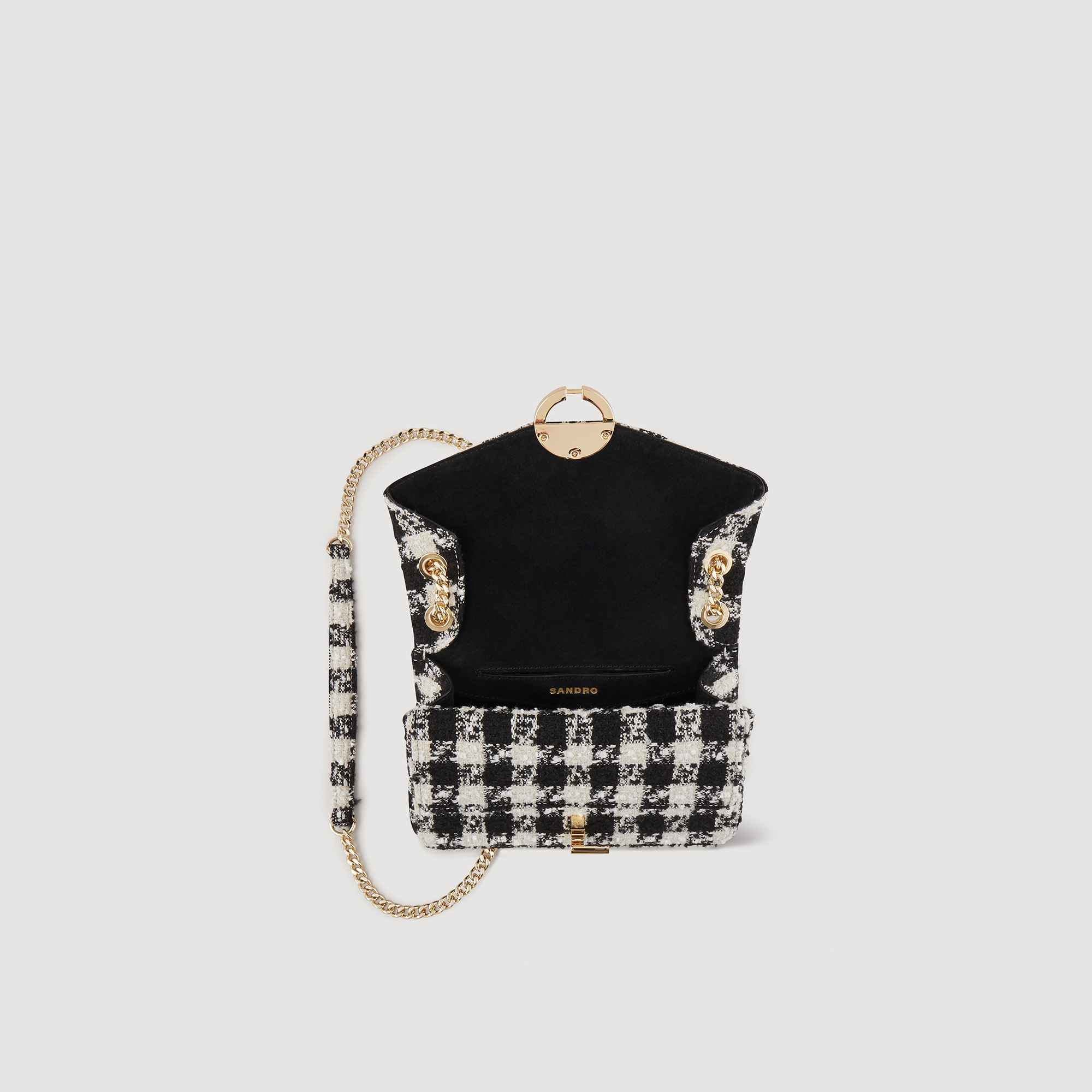Sac Yza en tweed pied-de-poule