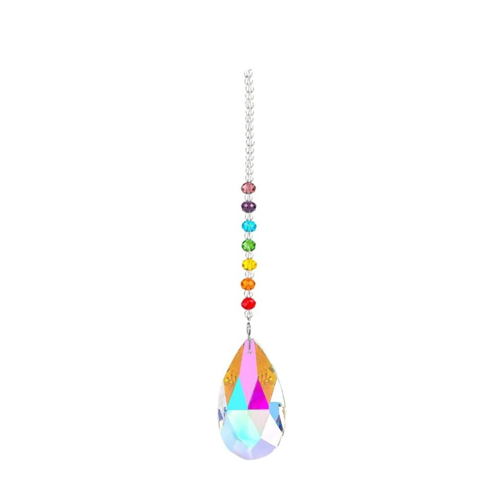(35cm) Kristall Fenster Deko Regenbogen Windspiel Sonnenfänger Anhänger Outdoor Accessoire