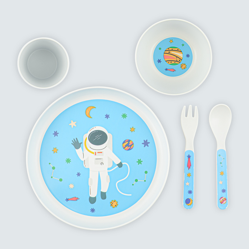 Set déjeuner enfant cosmique bleu