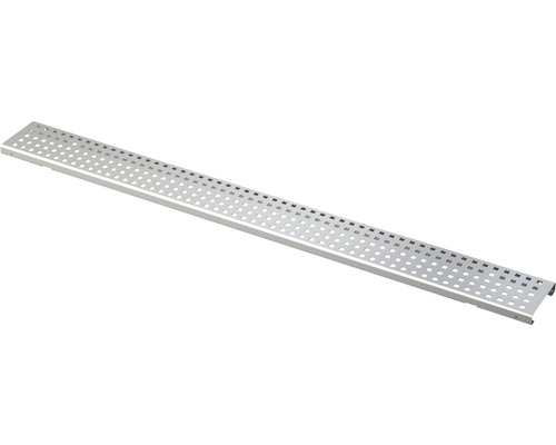 Alcadrain rooster voor afvoergoot voor gevel- en terrasafwatering MW 8/8 roestvrij staal 998 mm x 100 mm x 20 mm