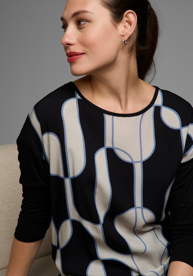 Laura Scott Shirtbluse , mit Grafik-Print im Materialmix