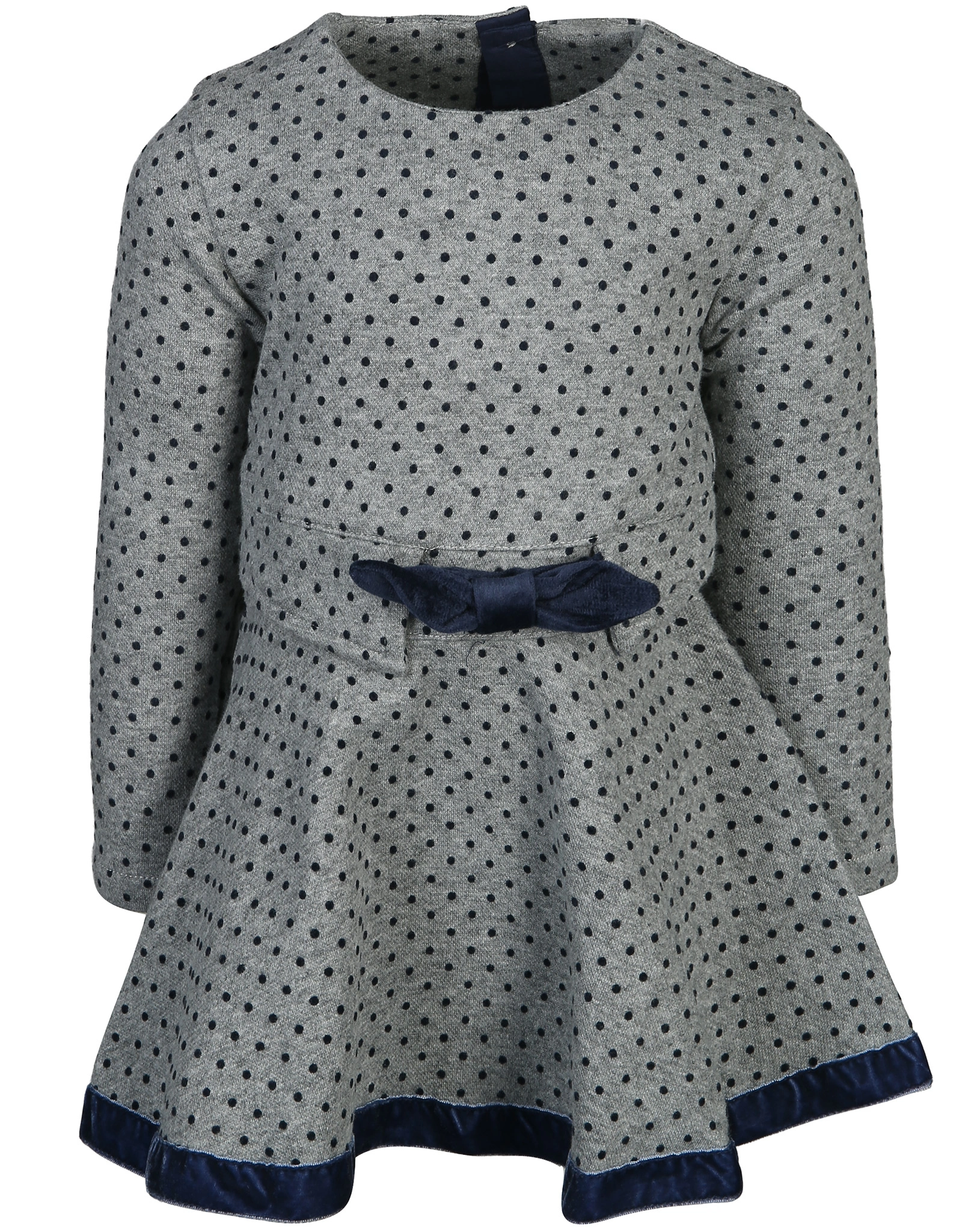 Langarmkleid FANCY DOT in grau/schwarz