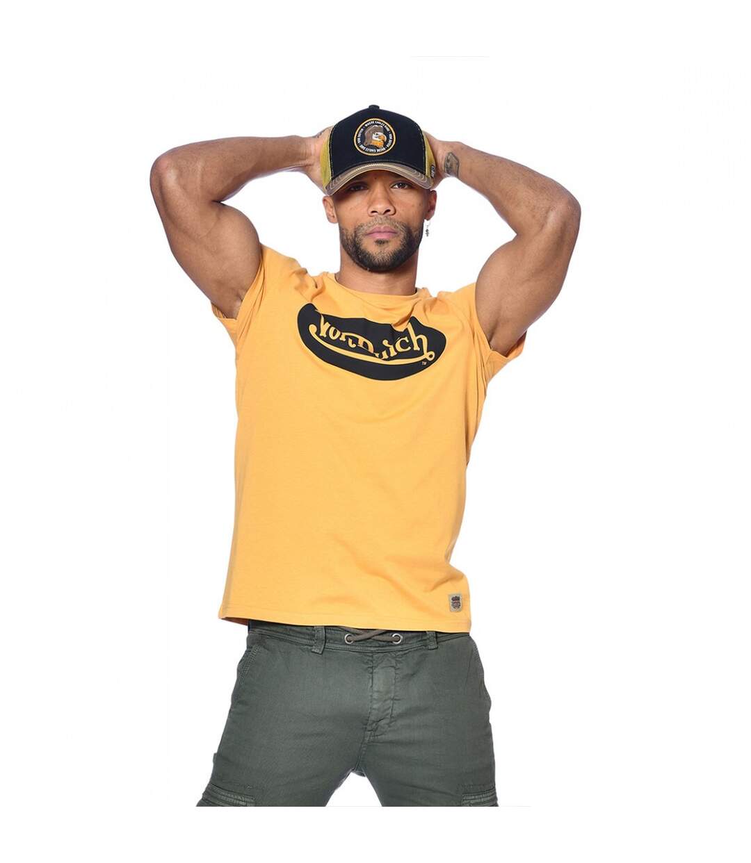 T-shirt Von Dutch col rond homme en coton Front