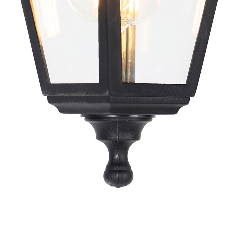 Klassieke buiten hanglamp zwart IP44 - Capital