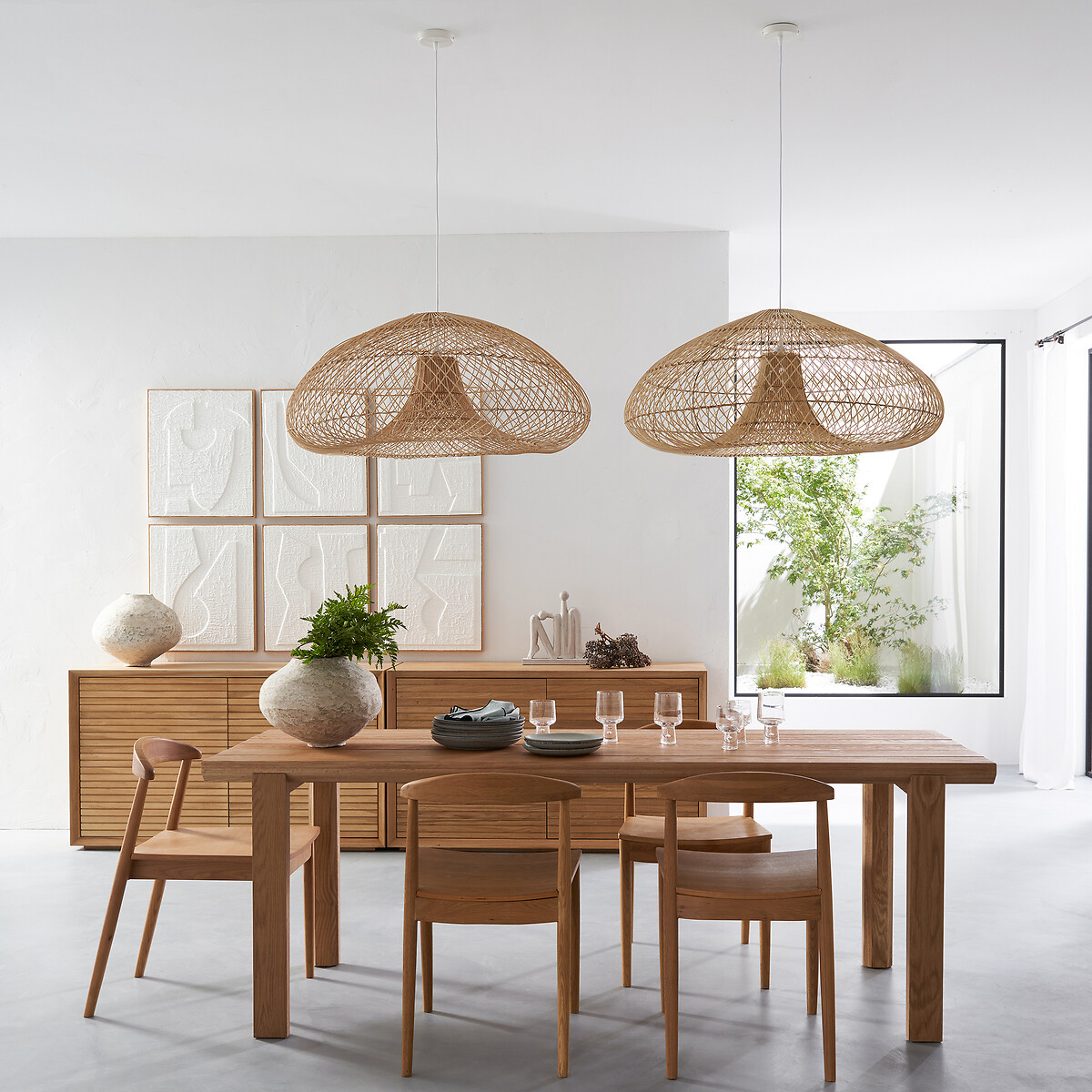 AM.PM<br>Luminária pendente de rattan trançado, Titou