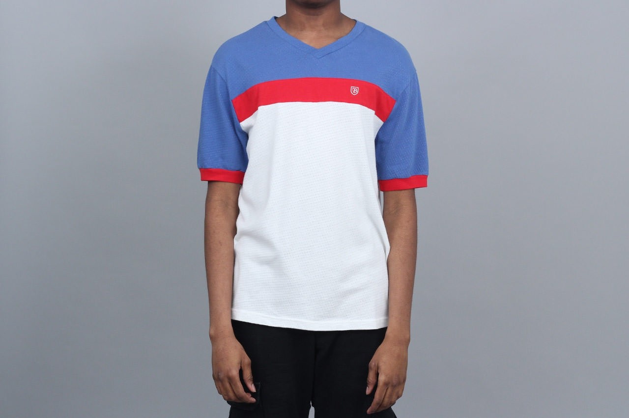 Brixton Union T Shirt Substance SS White Royal S