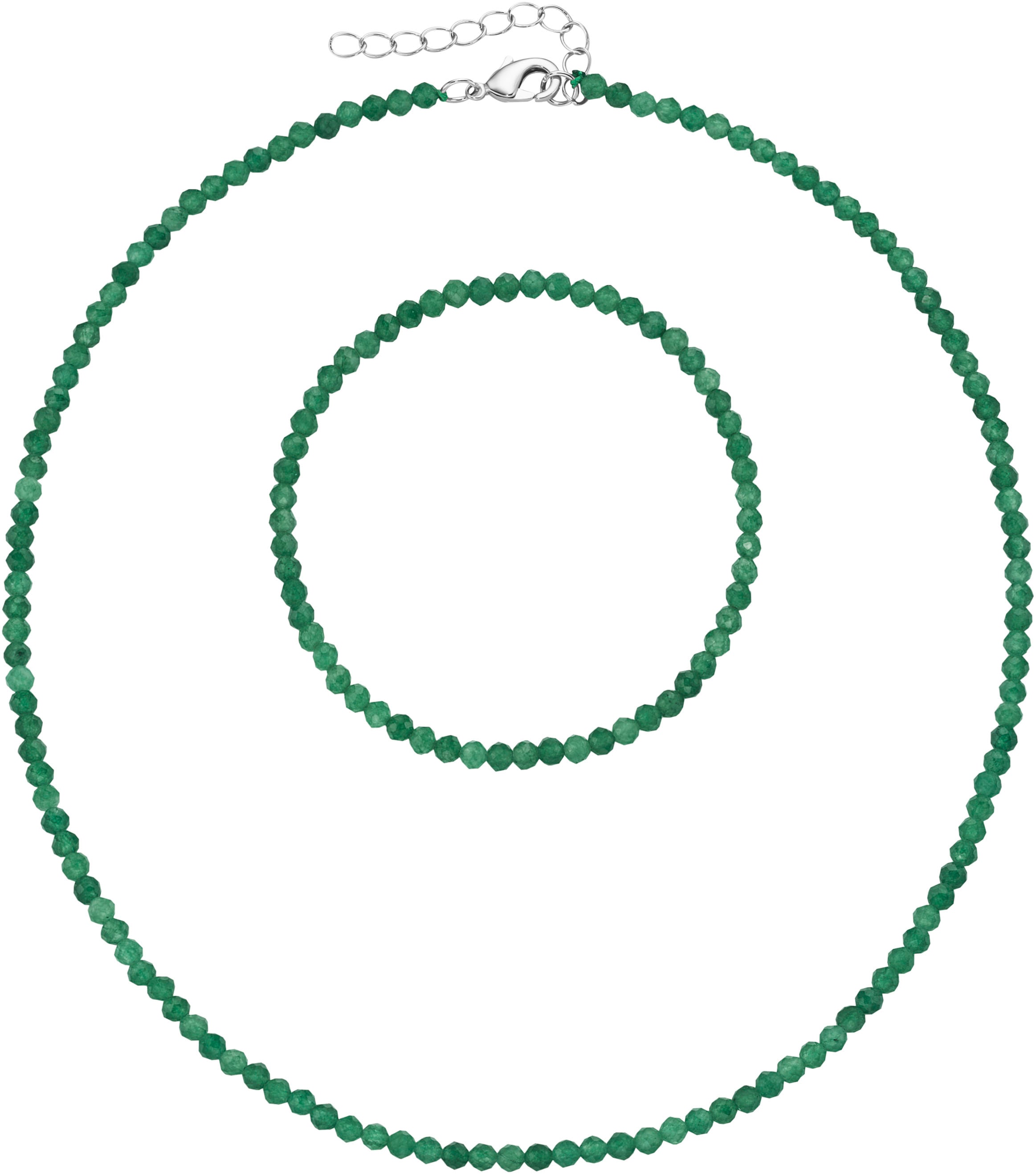 Firetti Ketten und Armband Set »Multipack Schmuck Geschenk Armkette Halskette« (Set, 2 Stk. tlg.)  facettierte Edelsteine