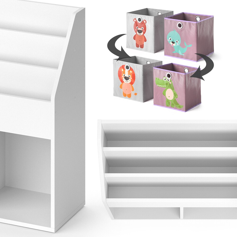 Vicco Kinderregal Bücherregal Aufbewahrungsregal Luigi Spielzeugablage Faltbox